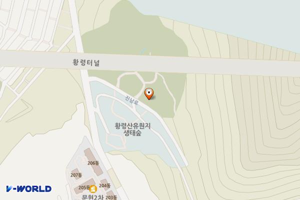 황령산유원지 생태숲(상부) 위치 지도 — 부산광역시 남구 진남로 274-13, 황령산유원지 생태숲 상부 공중화장실 (문현동)