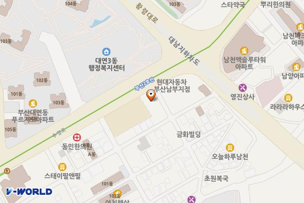 부산광역시 여성회관 화장실 위치 지도 — 부산광역시 남구 수영로 356