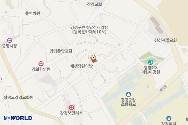 강경읍 중앙리 공영주차장 위치 지도 — 충청남도 논산시 강경읍 옥녀봉로 20-6