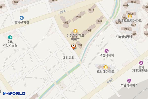대교동 공영주차장 위치 지도 — 충청남도 논산시 해월로239번길 18-1