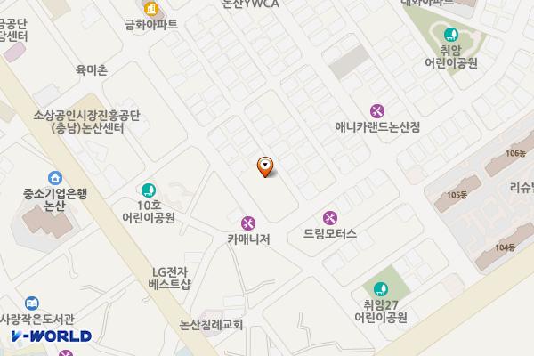 취암동 1062-4번지 임시공영주차장 위치 지도 — 충청남도 논산시 취암동 1062-4