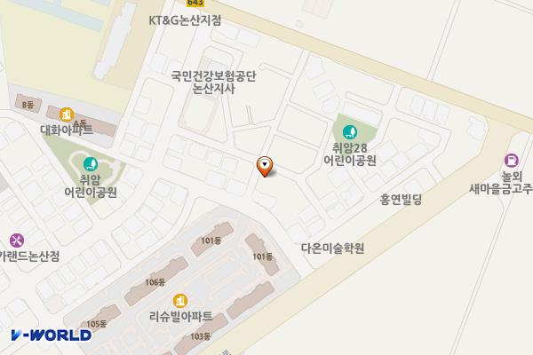 취암동 1082-1번지 임시공영주차장 위치 지도 — 충청남도 논산시 취암동 1082-1