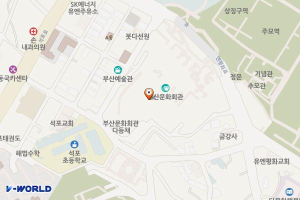 부산문화회관 중극장 위치 지도 — 부산광역시 남구 유엔평화로 76번길 1