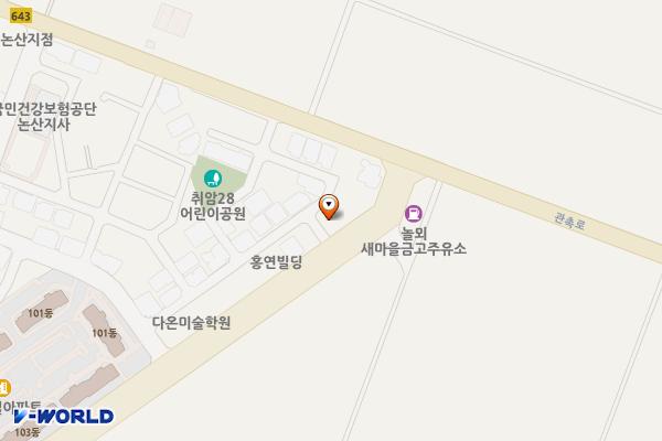 취암동 1088-8번지 임시공영주차장 위치 지도 — 충청남도 논산시 취암동 1088-8