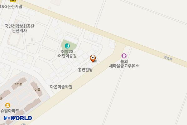 취암동 1089-1번지 임시공영주차장 위치 지도 — 충청남도 논산시 취암동 1089-1