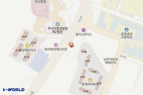 용당CY주유소 위치 지도 — 부산광역시 남구 신선로 392 (용당동, 용당LG주유소)