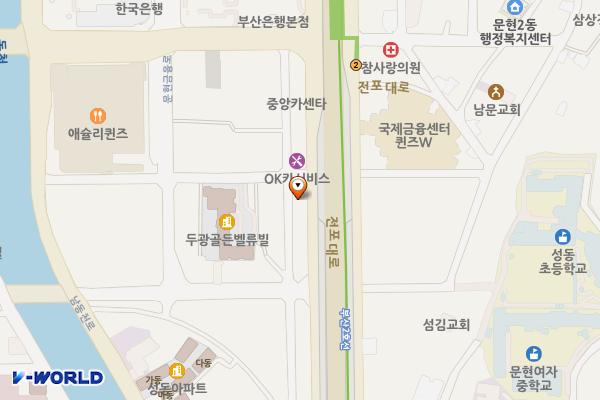 금융단지주유소 위치 지도 — 부산광역시 남구 전포대로 75, 문현금융단지주유소 (문현동)