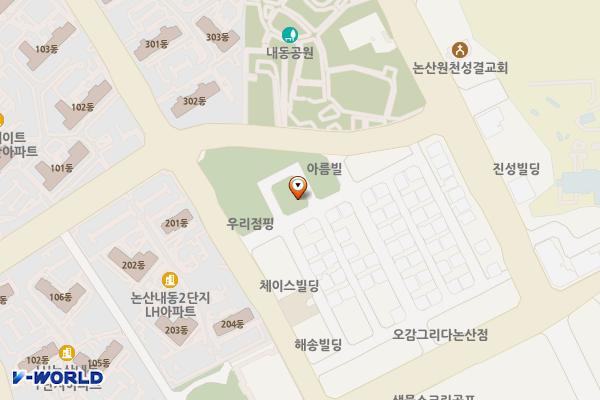 내동 1122번지 임시공영주차장 위치 지도 — 충청남도 논산시 시민로132번길 40-4