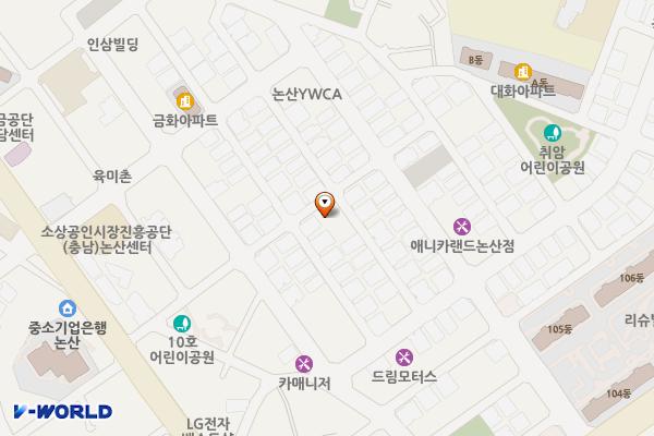 취암동 1063-1번지 임시공영주차장 위치 지도 — 충청남도 논산시 취암동 1063-1