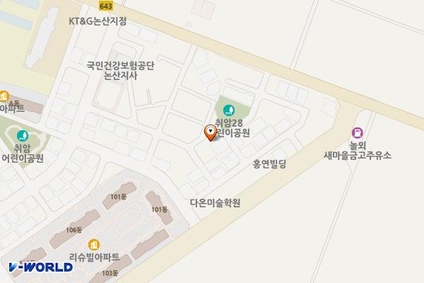 취암동 1084-1번지 임시공영주차장 위치 지도 — 충청남도 논산시 관촉로223번길 14