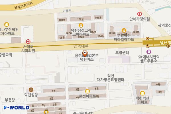 덕천지소 화장실 위치 지도 — 부산광역시 북구 만덕대로 146