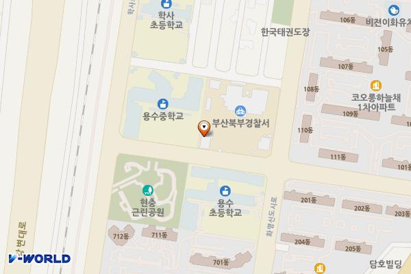 부산북부경찰서 위치 지도 — 부산광역시 북구 화명신도시로 63