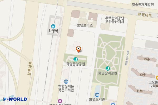 화명중앙공원 화장실 위치 지도 — 부산광역시 북구 화명동 2279