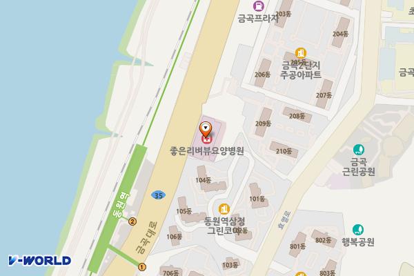 좋은리버뷰요양병원 위치 지도 — 부산광역시 북구 금곡대로 586(금곡동)