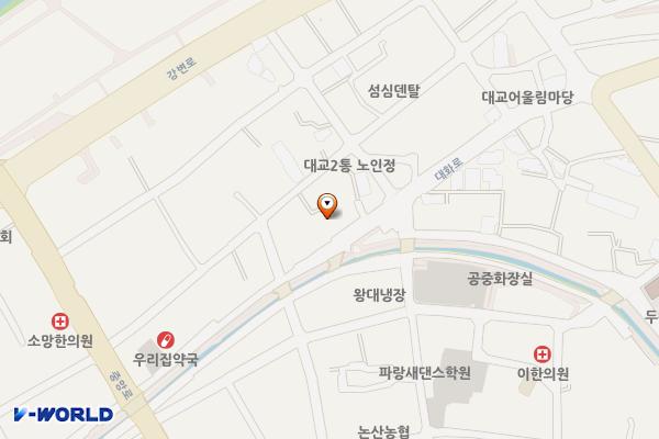 대교동 72번지 임시공영주차장 위치 지도 — 충청남도 논산시 대교동 72