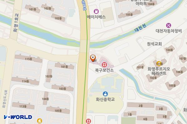 북구보건소 화장실 위치 지도 — 부산광역시 북구 금곡대로 348