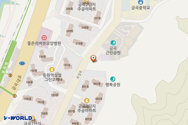 금곡종합사회복지관 화장실 위치 지도 — 부산광역시 북구 효열로 144