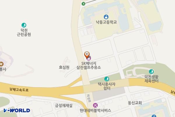 삼진셀프주유소 위치 지도 — 부산광역시 북구 의성로53번길 5(덕천동)