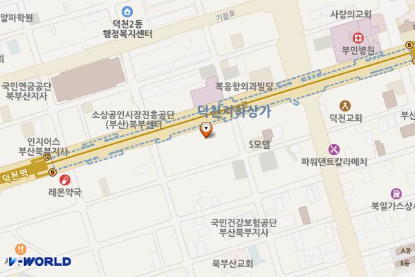 한사랑내과의원 위치 지도 — 부산광역시 북구 만덕대로 38(덕천동)