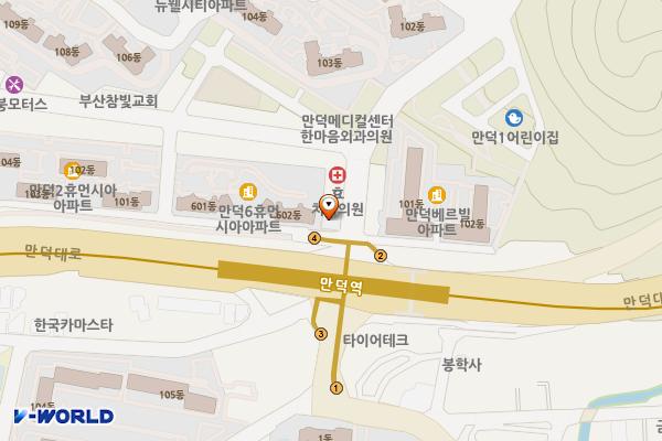 만덕1동 행정복지센터 화장실 위치 지도 — 부산광역시 북구 만덕1로 1