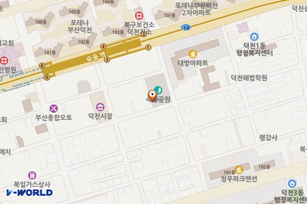북구평생학습관 위치 지도 — 부산광역시 북구 의성로115번길 71