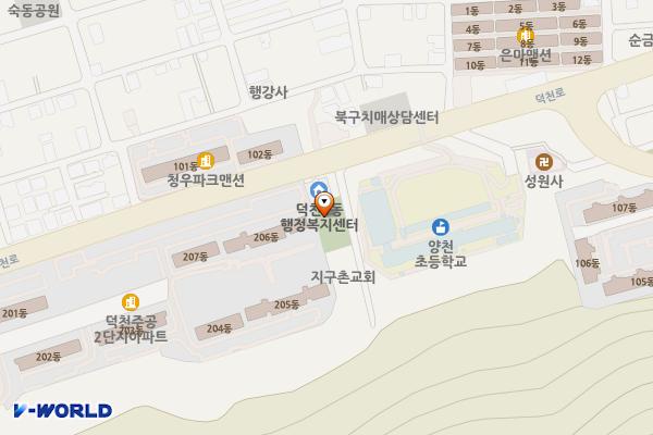 쉼터공원 화장실 위치 지도 — 부산광역시 북구 덕천동 809-2