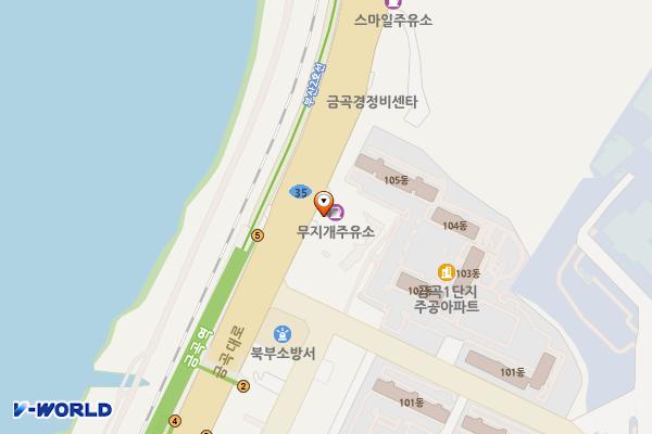 무지개주유소 위치 지도 — 부산광역시 북구 금곡대로 692(덕천동)