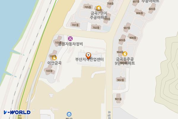 부산지식산업센터(금곡) 위치 지도 — 부산광역시 북구 효열로 111