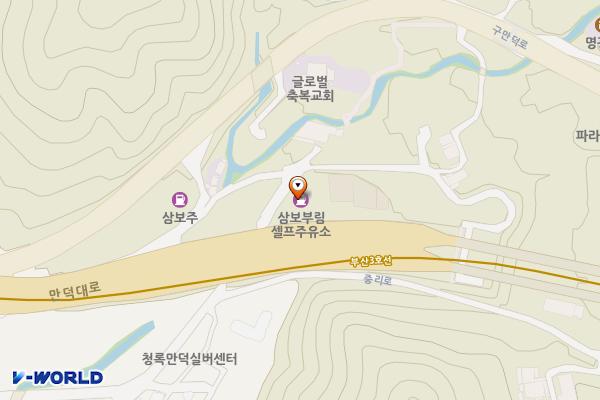 삼보부림셀프주유소 위치 지도 — 부산광역시 북구 만덕대로 343(만덕동)