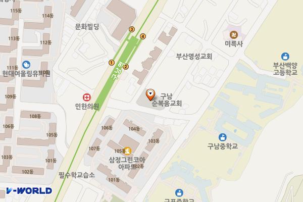 공영주차장 구남역(공용) 위치 지도 — 부산광역시 북구 구포2동 896
