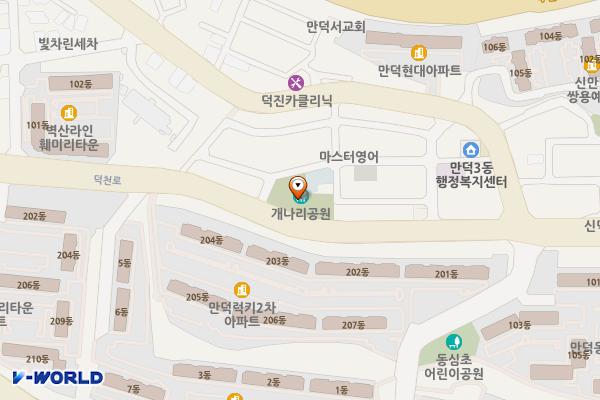 개나리공원 화장실 위치 지도 — 부산광역시 북구 만덕동 912-1