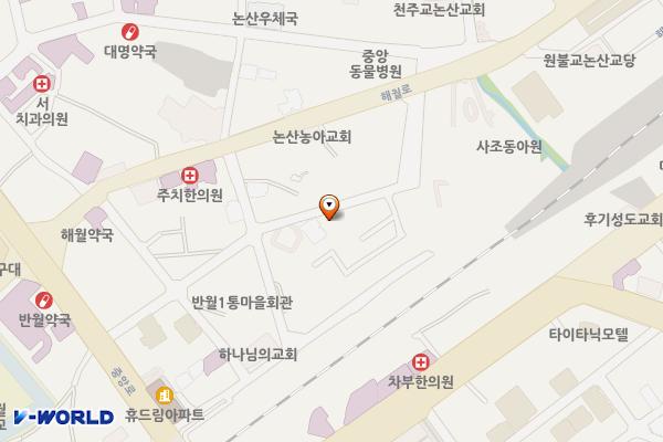 반월동 46-38번지 공영주차장 위치 지도 — 충청남도 논산시 반월동 46-38
