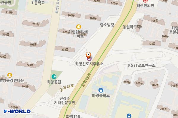 화명신도시주유소 위치 지도 — 부산광역시 북구 금곡대로 203(화명동)
