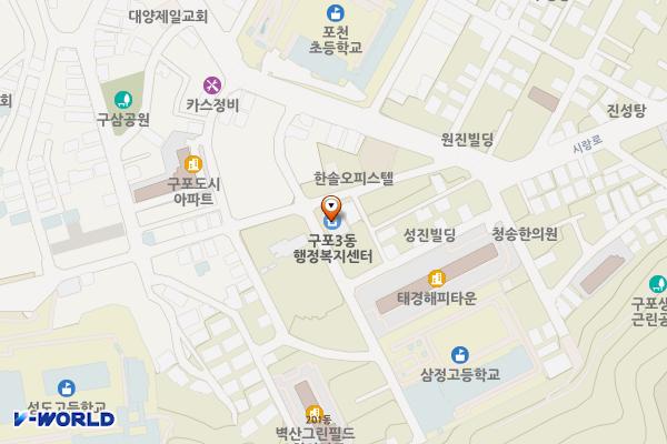 구포3동행정복지센터 위치 지도 — 부산광역시 북구 시랑로118번길 23