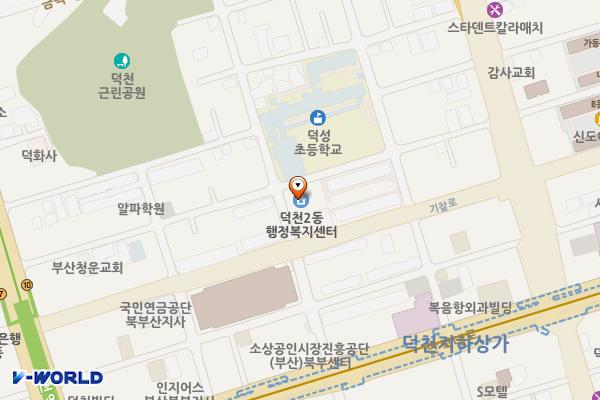 덕천2동 행정복지센터 화장실 위치 지도 — 부산광역시 북구 금곡대로20번길 56