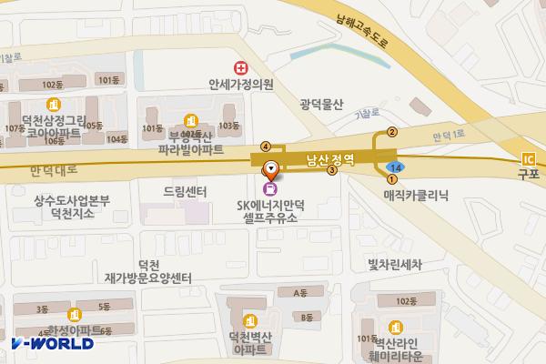 만복드림주유소 위치 지도 — 부산광역시 북구 만덕대로 170(덕천동)