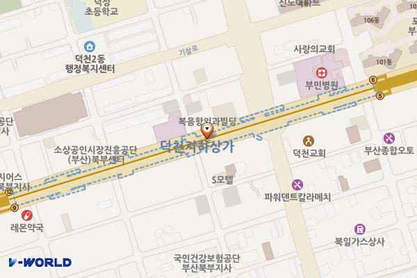 덕천지하상가 위치 지도 — 부산광역시 북구 만덕대로 지하39, 덕천지하상가 (덕천동)
