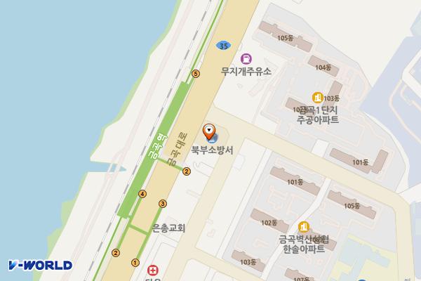 북부소방서 화장실 위치 지도 — 부산광역시 북구 금곡대로 680