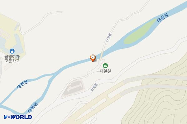 화명정수장 옆 위치 지도 — 부산광역시 북구 와석장터로 77-53 (화명동)