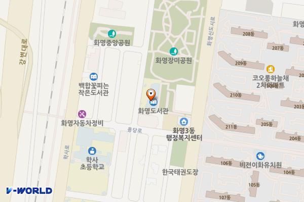 화명도서관 화장실 위치 지도 — 부산광역시 북구 화명대로12번길59