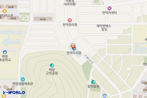 만덕도서관 화장실 위치 지도 — 부산광역시 북구 은행나무로 26