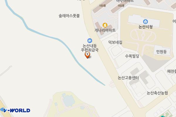 내동 431번지 임시공영주차장 위치 지도 — 충청남도 논산시 내동 431