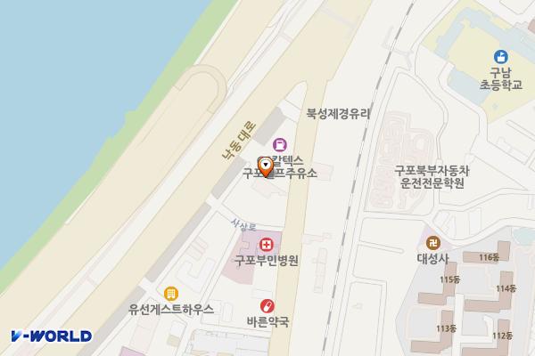 SK 구포LPG충전소 위치 지도 — 부산광역시 북구 사상로 613(구포동)