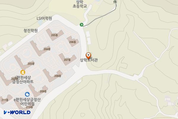 만덕1동 상학도서관 화장실 위치 지도 — 부산광역시 북구 상학산복길 215