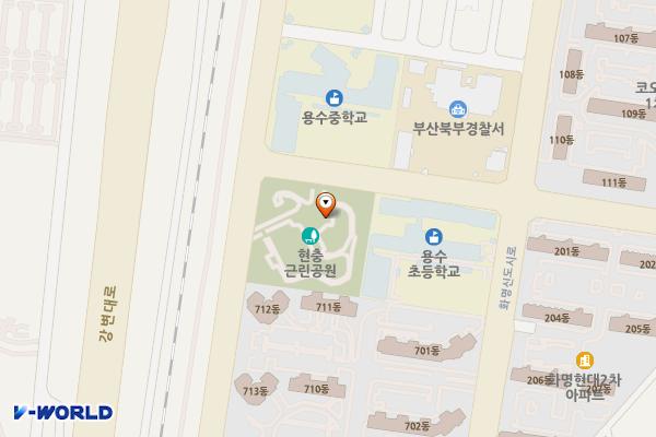 현충공원 화장실 위치 지도 — 부산광역시 북구 금곡대로229번길 83