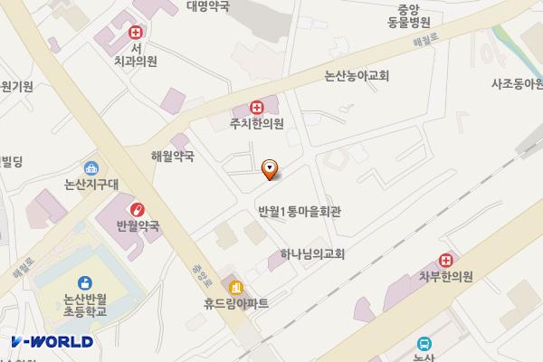반월동 62-33번지 임시공영주차장 위치 지도 — 충청남도 논산시 해월로168번길 7-14