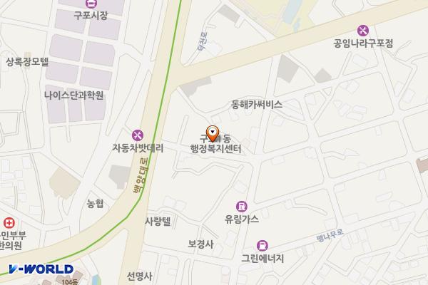 구포1동행정복지센터 위치 지도 — 부산광역시 북구 백양대로1172번길 18