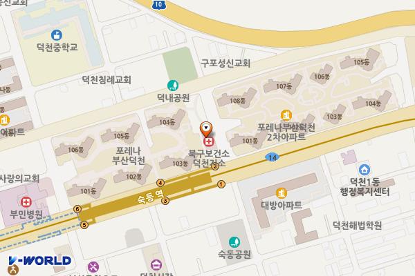 덕천지소 위치 지도 — 부산광역시 북구 만덕대로 89번길 9