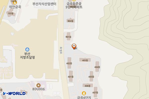 사랑공원 화장싫 위치 지도 — 부산광역시 북구 금곡동 1107
