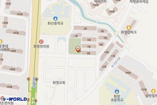 북구 화명동 솔밭도서관 화장실 위치 지도 — 부산광역시 북구 금곡대로 324번길 29